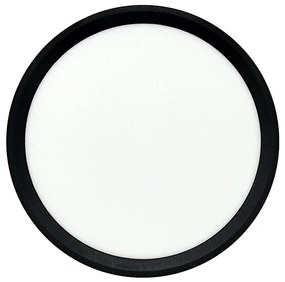 Plafonieră LED/18W/230V 3000/4000/6500K Ø 23 cm negru