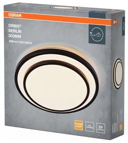Osram - Plafonieră LED ORBIS BERLIN LED/16W/230V, diametru 29,3 cm, neagră