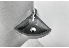 Chiuvetă mică pentru WC neagră din piatră 30x30 cm Blok – Sapho