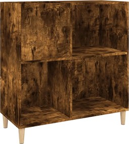 vidaXL Dulap pentru discuri stejar fumuriu 84,5x38x89 cm lemn compozit