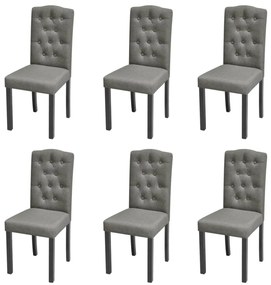 vidaXL Scaune de sufragerie, 6 buc., gri închis, material textil