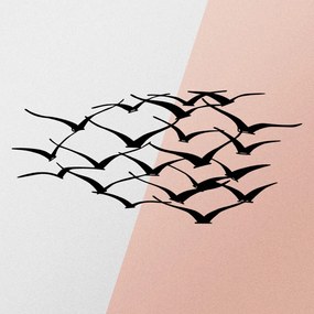 Accesoriu Decorativ de Perete Herd Of Birds, Metal