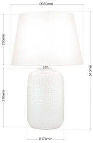 Lampă de masă Orion LA 4-1227 CORAL 1xE27/40W/230V ceramică/alb