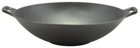 Wok din fontă 31x8 cm – Perfect Home 12137, mic, robust, ideal pentru prăjire rapidă și gătit asiatic pe toate tipurile de plite