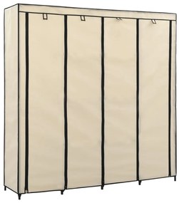 282447 vidaXL Șifonier cu 4 compartimente, crem, 175 x 45 x 170 cm
