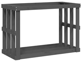Suport busteni de exterior, gri, 108x52x74 cm, lemn masiv pin