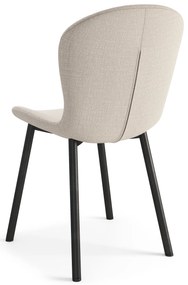 MAZZONI EXPORT FIORA Bej (material Basel 24) - SCAUN MODERN TAPIȚAT PENTRU SALON/SUFRAGERIE LOFT