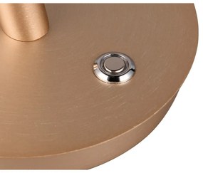 Veioză aurie LED cu abajur din metal (înălțime 56 cm) Nala – Trio Select