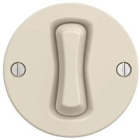 Kliklap - Întrerupător retro în cruce fără ramă nr. 7 bej