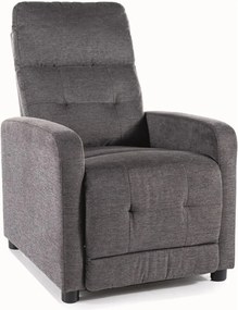 Fotoliu rabatabil OTUS, stofa clasica gri inchis - Brego 18, 66x92/144