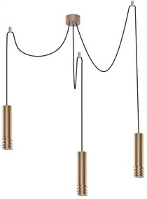 Lustra cu pendule design modern Locus 3 champaigne ZZ AZ3404