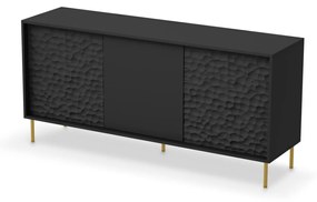Comoda Bullet KM-1 L155 cm negru/auriu