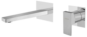 Baterie argintiu-lucios pentru chiuvetă încastrată (1 ieșire) Latus – Sapho