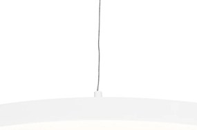 Lampă pendant de design albă 60 cm cu LED inclus, cu dimmer în 3 trepte - Anello