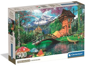 Cal Old Shoe House Casă de basm 500 buc Compact Puzzle Clementoni