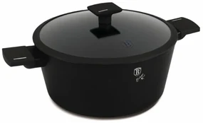 RESIGILAT - Oală cu capac 30 cm, 8 L Berlinger Haus Matte Black Collection BH 8190, înveliș titan, aspect elegant, curățare ușoară
