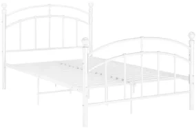 324974 vidaXL Cadru de pat, alb, 120x200 cm, metal