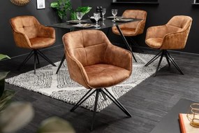 Set 2 scaune moderne pivotante Euphoria maro