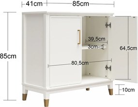 Dulap roz 86x85x41 cm Westerleigh – CosmoLiving by Cosmopolitan