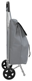 vidaXL Carucior de cumpărături Gri 35 x 28 x 92 cm Tafeta Oxford