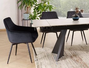 Scaun de sufragerie MARLO VELVET negru