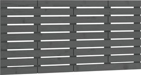 vidaXL Tăblie de pat pentru perete, gri, 141x3x63 cm, lemn masiv pin