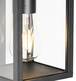 Lanterna de perete exterior neagra cu senzor lumina-intuneric IP44 - Charlois