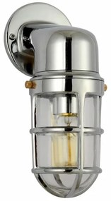 Aplică de exterior LUND 1xE27/12W/230V IP44 crom