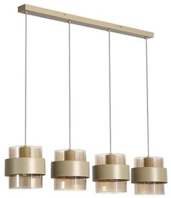 Lustra cu 4 pendule stil scandinav Royal chihlimbar
