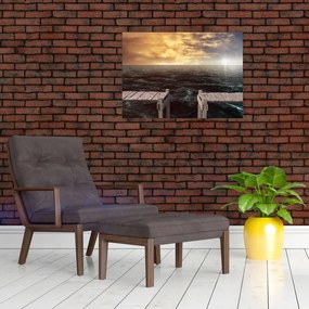 Tablou pe sticlă cu marea (70x50 cm)