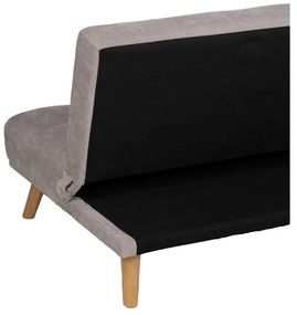 Canapea gri deschis extensibilă cu tapițerie din chenille 178 cm – Ixia