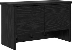 vidaXL Răcător de paltoane montat pe perete cu raft Stejar Negru