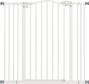 PawHut Poartă Extensibilă pentru Câini fără Șuruburi, Poartă de Siguranță Reglabilă, 94-100x94 cm, Alb | Aosom Romania
