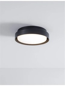 Plafoniera LED pentru iluminat exterior design modern slim IP65 OLIVER neagra