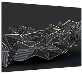 Tablou pe sticlă abstracției (70x50 cm)