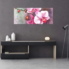 Tablou - Orhidee, acvariu (120x50 cm)
