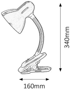 Rabalux 4257 - Lampa de masa DENNIS 1xE27/40W/230V