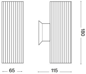 Aplică de exterior Ideal Lux BASE 2xGU10/28W/230V IP44 negru
