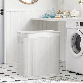 Coș de rufe din plastic, alb