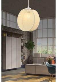 Lustră pe cablu DRUM 1xE27/60W/230V crem