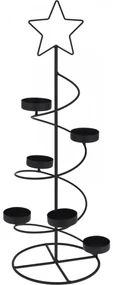 Brad Hapy Tree, metal, negru, 18x50 cm