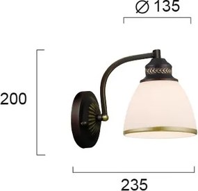 Lampă de perete CLAIR 1xE27/40W/230V maro/auriu