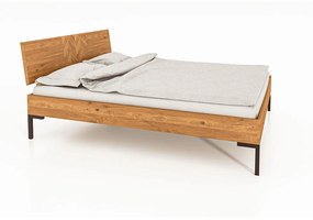 Pat matrimonial din lemn de stejar 180x200 cm Abies 2 - The Beds