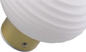 Aplică de perete albă LED din sticlă cu USB ø 15,5 cm Earl – Reality