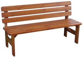 Bancă de grădină din lemn Viking - 150 cm, lăcuit