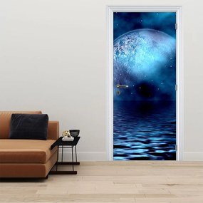 Fototapet pentru ușă - Luna și marea (95x205cm)