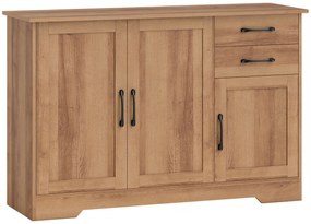 HOMCOM Mobilă bucătărie cu 2 sertare și 2 dulapuri cu rafturi reglabile, stejar | Aosom Romania