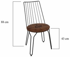 Set de scaune de sufragerie Ada Brown, 2 buc.