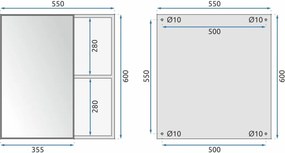 Set mobilier de baie cu lavoar Paris 60cm Grey