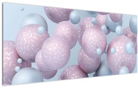 Tablou abstract - Bile în pastel (120x50 cm)
